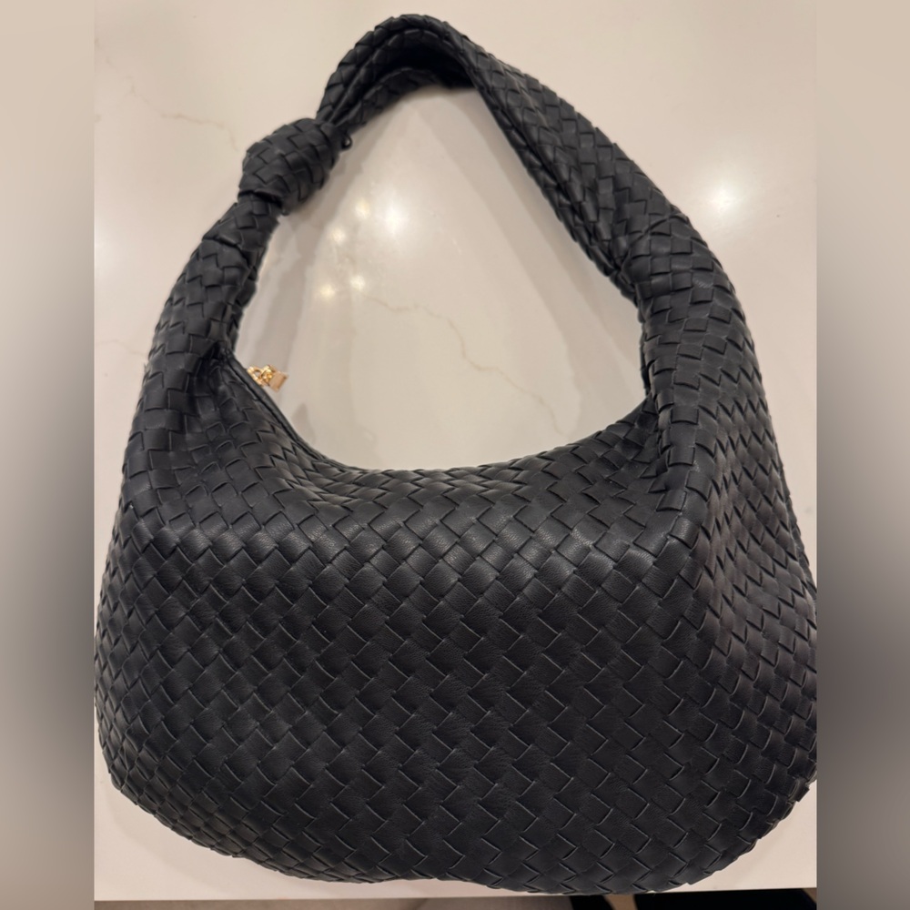 Anthropologie Black Woven Shoulder Bag by Amelie Blanco